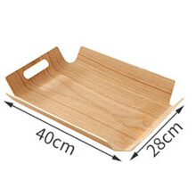 4X Bread Tray Storage Organizer Wooden Serving Tray Wood Tea Plate Food Dish Platter Plate Dinner Fruit Cake,A