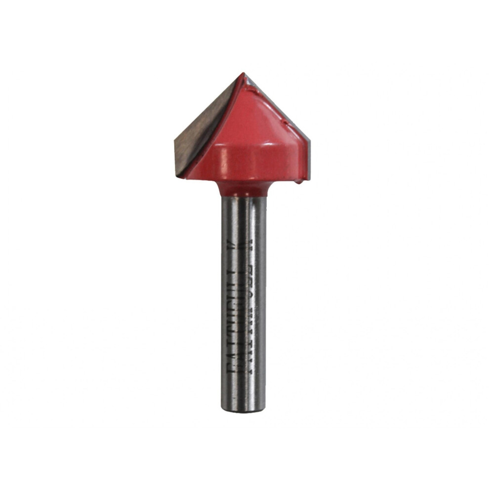 Faithfull Router Bit Tct V-Groove 13.0Mm X 19.1Mm 1/4In Shank