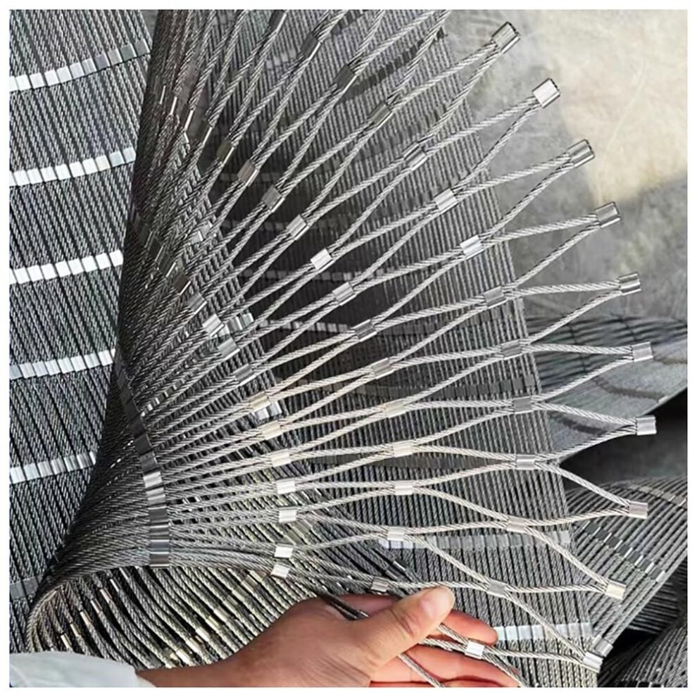 304 Stainless Steel Wire Rope Mesh 3X3m, Corrosionresistant Flexible Cable Mesh For Garden Fence And Animal Cage 9330225975519