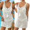 Cover up Garment Quick Drying Acrylic Breathable Design-White M 3