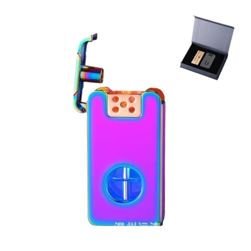 Voice Controlled Lighter with Windproof Arc Flame, Visible Fuel Window, Rechargeable TypeC Camping Use