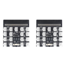 2X Scheda di Sblocco 17 Porte 6 Pin LED Display Modulo di Alimentazione Adattatore per Scheda Server per  1200W 750W PSU GPU Miner Mining BTC ETH
