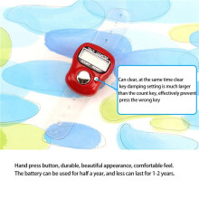 2X LCD Elektronischer Finger Hand Ring Stricken Reihe Tally Zähler Schritt Zähler Digital Hand Tally Zähler Zufällige Farbe