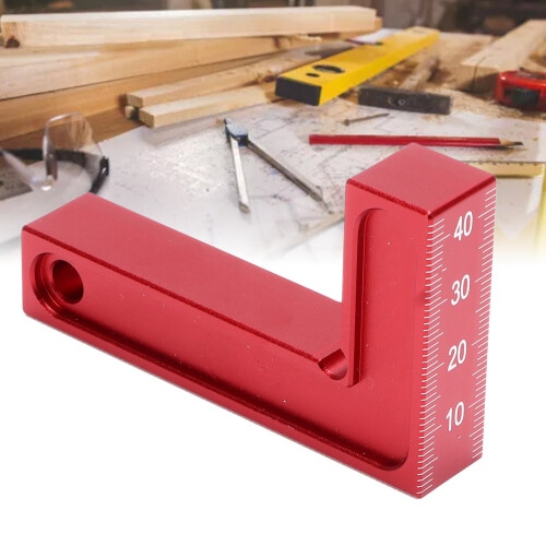 Aluminium 90 Positionierungsschiene, Rot, 75x45mm