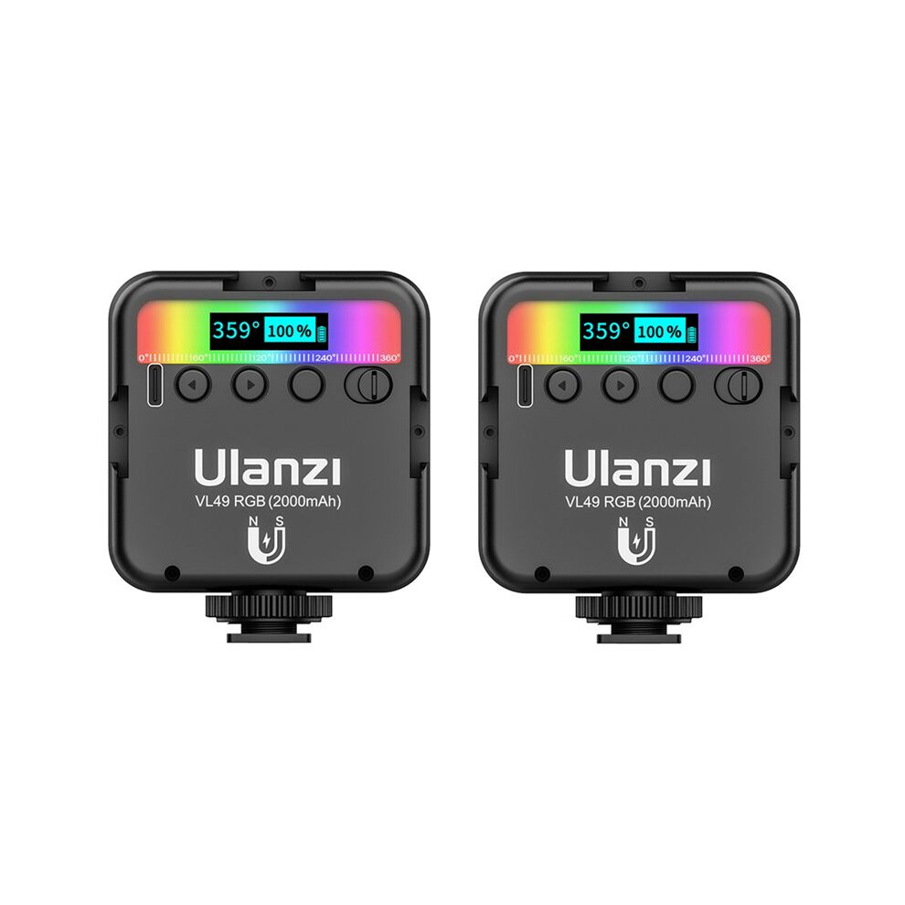 2X Ulanzi Vl49 Rgb Led Fill Portable Multi-Function 2500K-9000K Pocket Camera Fill Live Photography Ing Light 4712771969832