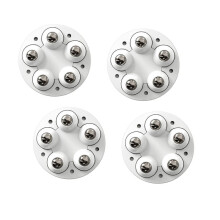 4pcs Adjustable Movable Furniture Chair Leg Furniture Foot Pads,5 Wheel Rollers Washing Machine Riser Bed Sofa Booster A