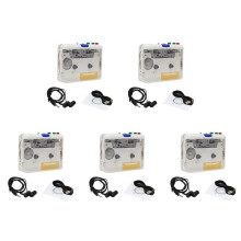 5X Reproductor de Casete Walkman MP3/CD Audio Auto Reverse USB Reproductor de Cinta de Casete Convertidor de Casete MP3 Micrófono Incorporado