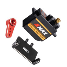 2X ES08MAII Steering Servo with Servo Mount and Servo Arm for Axial SCX24 1/24 RC Crawler Car Upgrades Parts,1