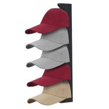 2X Wooden Hat Hanger for Baseball Cap Home Decor Space-Saving Wooden Organizer with Display Shelf Black