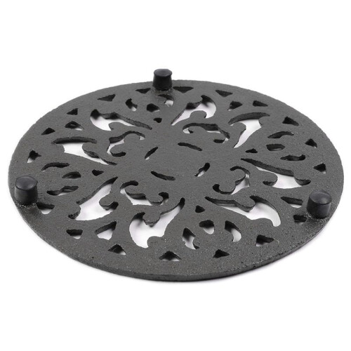 3X Trivet Redondo de Ferro Fundido 6,7 Polegadas com Isolamento TéRmico e Antiderrapante Suportes para Panelas para DecoraçãO de Mesa de Jantar de 1