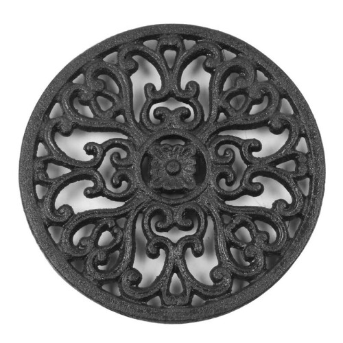 3X Trivet Redondo de Ferro Fundido 6,7 Polegadas com Isolamento TéRmico e Antiderrapante Suportes para Panelas para DecoraçãO de Mesa de Jantar de 2