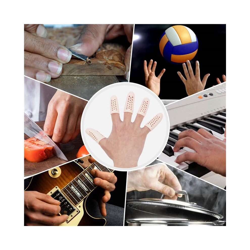 32Pcs Silicone Finger Protectors, Breathable Finger Caps, Fingertips Covers, Finger Sleeves Support for Finger Cracking