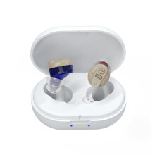 Rechargeable Hearing Aids for Seniors with Noise Cancelling and Nearly Invisible Comfort Fit Design