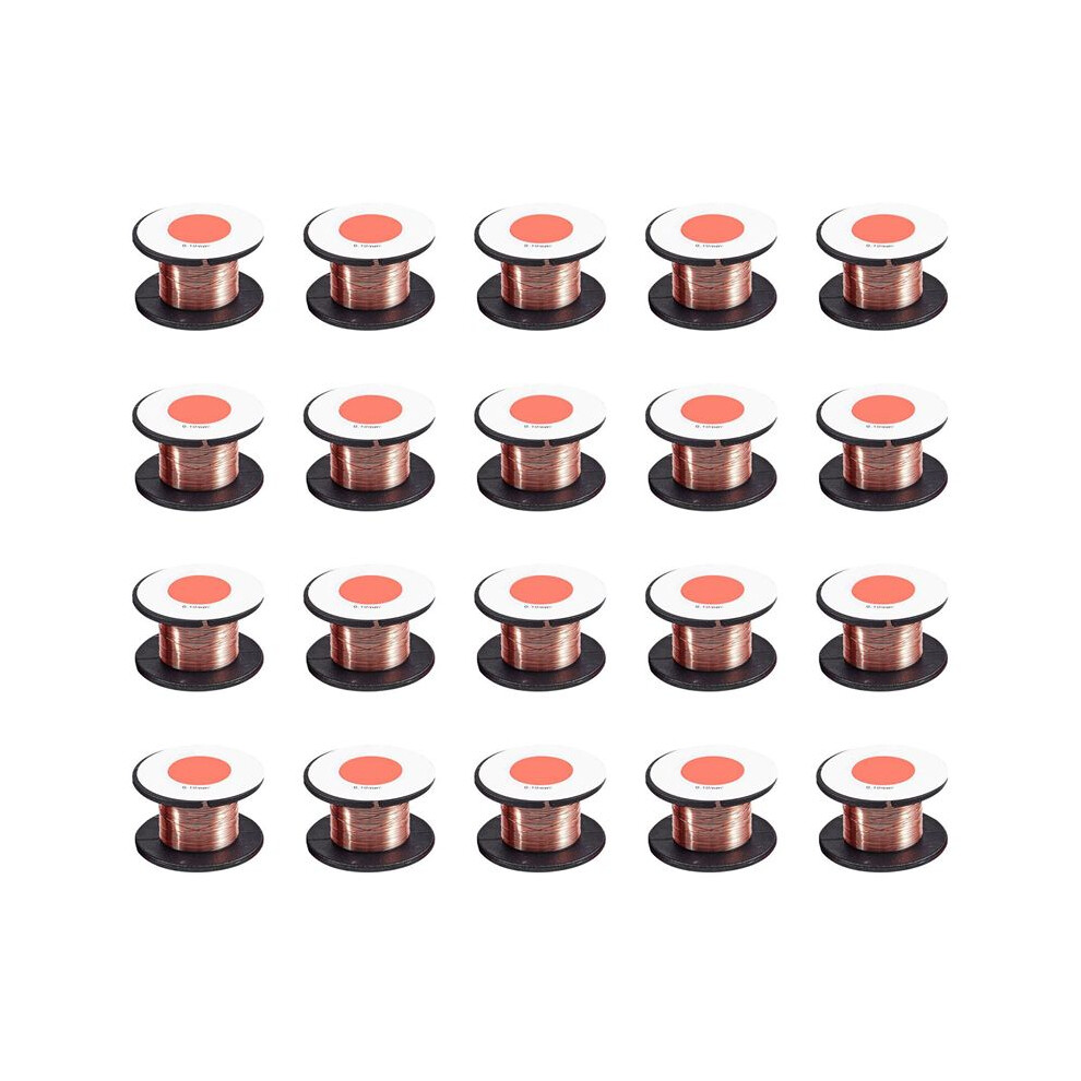20 Pcs 0.1Mm Diameter Copper Soldering Solder Enamelled Reel Wire 6033098610503