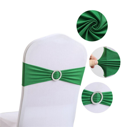 100 St Elastisk Stolknut BröLlopsdekoration Spänne Sashes Bakstycke Hotell Hemsits Elegant Modern Banddekor, E 2