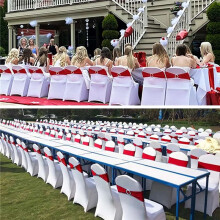 100PCS Elastic Chair Knot Wedding Decoration Buckle Sashes Back Cover Hotel Home Elegant Modern Ribbon Decors,C