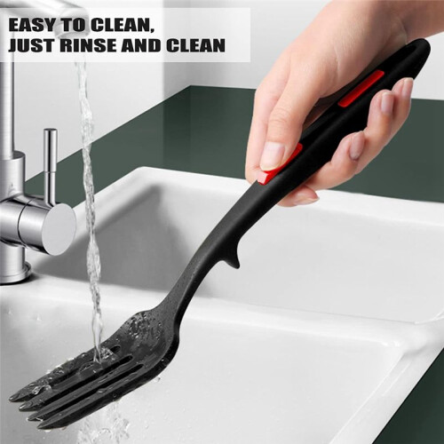 4X Silicone Flexible Fork, Heat-Resistant Cooking Fork Tools Dishwasher Safe Kitchen Fork Kitchen Non Stick Fork for Mix 2