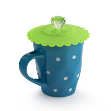 18PCS New Cute Anti-Dust Silicone Glass Cup Cover Coffee Mug Suction Seal Lid Cap Food Grade Round Mug Cover