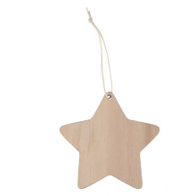 100 X Wooden Star Shapes, Plain Wood Tags with Hole (10cm)