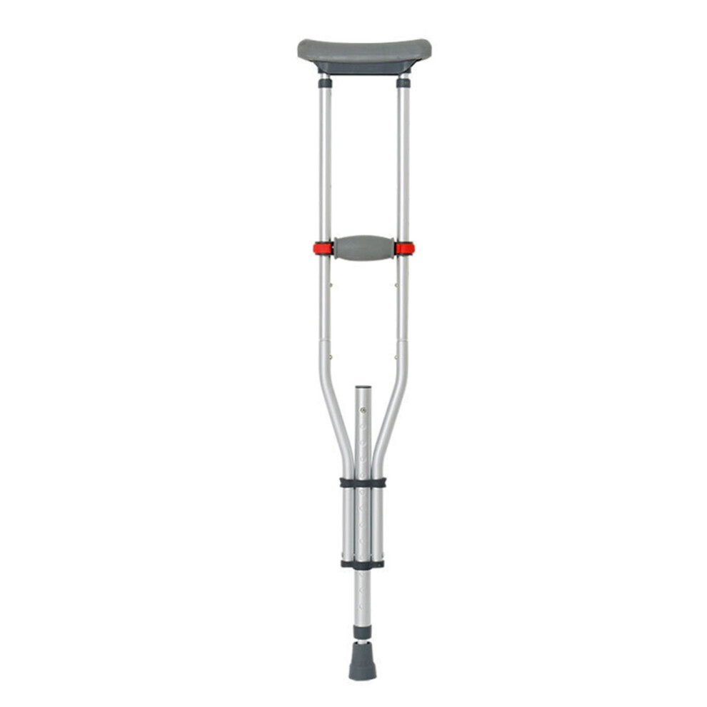 Folding Aluminum Alloy Underarm Crutches Lightweight Compact Support for Elderly Travel