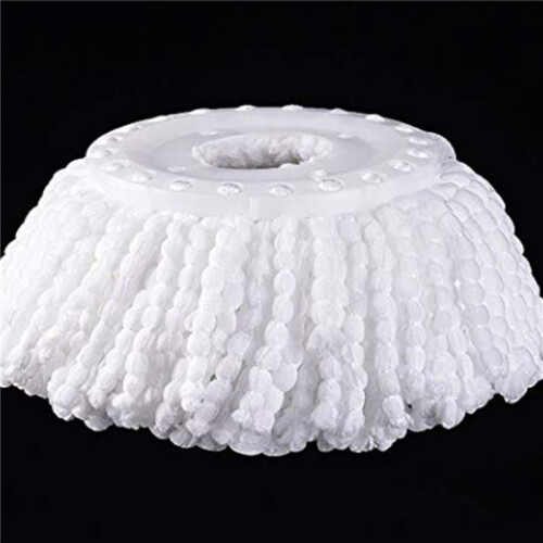 Mop Micro- Refill for 360 Spin Magic Mop-Microfiber Replacement Mop -Round Shape Standard Size (White-9 Pack) 2