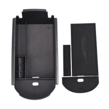 2X Plastic Interior Armrest Storage Box Organizer Case Container Tray for Chr 2016-2018 Black
