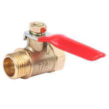 48PCS 1/4 Inch Heavy Duty Brass Valve Shut Off Male and Female NPT Thread Pipe Fitting
