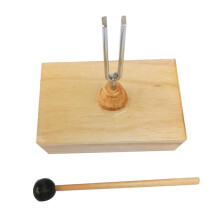 2X Diapasão 512HZ com Ressonador de Madeira para Terapia Sonora, Ioga, Meditação e Relaxamento