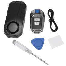 113Db Super Loud Wireless Motorcycle Bicycle Alarm Security Anti-Theft Alarm with Remote Control Waterproof Black