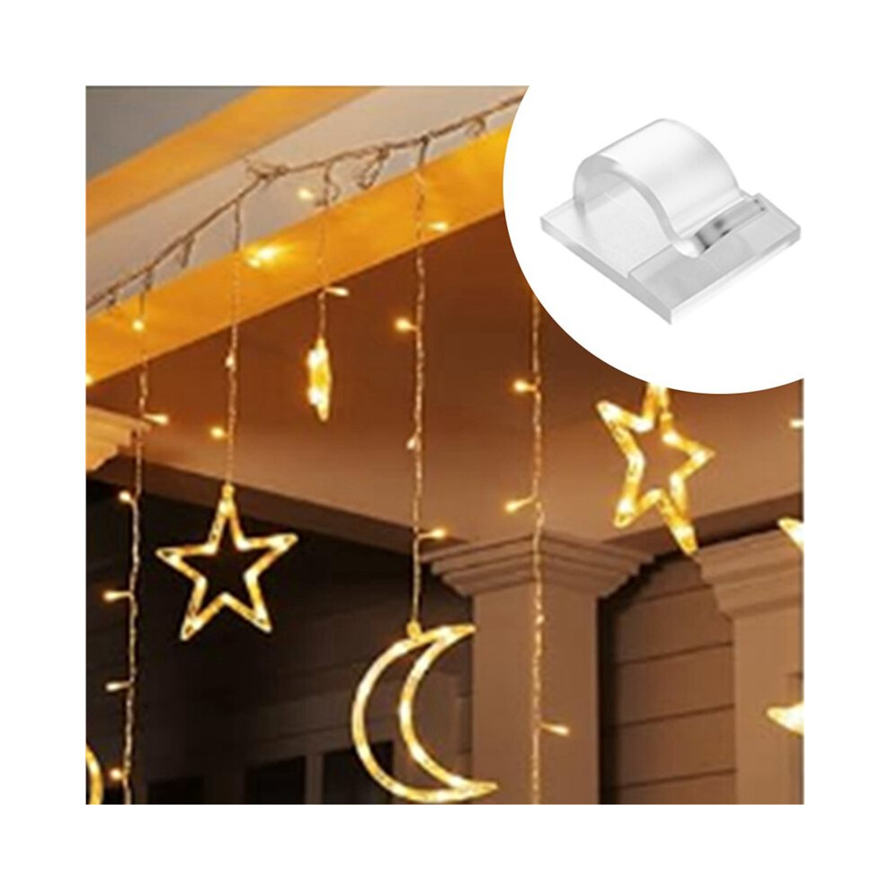 Hooks For Outdoor String Lights Clips 240 Pack Clips Clear Light Hook With 240 Waterproof Adhesive Backing 6032940004903