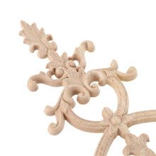 6X Rubber Wood Carved Applique Vintage Furniture Decor H