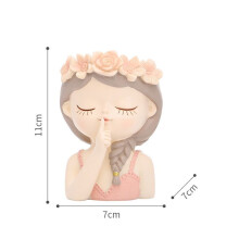 2X Small Fairy Succulent Plant Pot Kit with Drainage Hole 4 Inch Indoor Cactus Pot Unique Cute Flower Vases Decors B