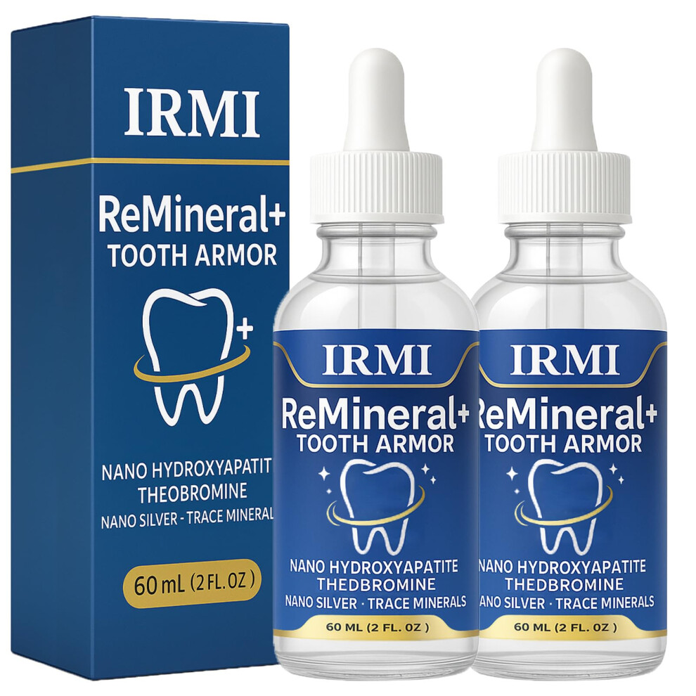 Nano Hydroxyapatite Toothpaste Drops for Tooth Remineralization, Enamel Strengthening, Whitening, 2 Pack