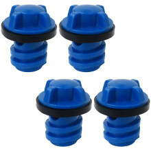 4 Pack Blue Cooler Drain Plugs for Yeti 20 35 45 65, Leak Proof Silicone Seal Replacement Set