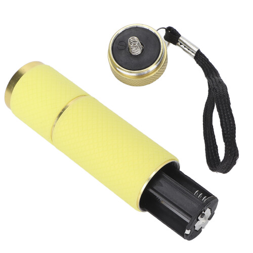 Yellow Flashlight-Shaped Nail Lamp Compact LED Nail Dryer for Home Use 1