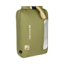 Vacuum Sealing Clothing Bag Cord Compaction Bag-1Army green 12L