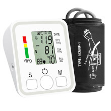 Upper Arm Blood Pressure Monitor with Large Adjustable Cuff, Dual User Memory for Home and Travel