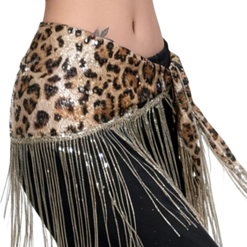 Écharpe de hanche de danse du ventre réglable, paillettes-Or
