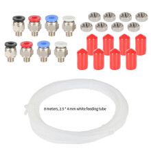 PC4-M6 Pneumatic Connector with Nut PC4-M6 Straight Through Pneumatic Connector for 3D Printer Parts Filament Dryer Box