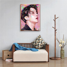2X DIY Diamant Malerei Bangtan Jungen Kunst Porträt Strass Volle Runde Wand Bild 30X40 cm Jung Kook