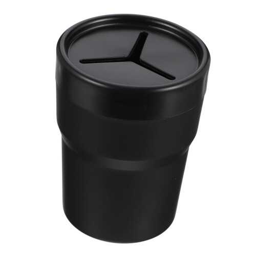 2pcs Car Trash Can with Lid, Compact Cup Holder Fit, OdorSealing, EasyClean Garbage Bin