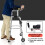 Folding Walker for Seniors with Adjustable Height and Armrests, 2Wheel Lightweight Rollator 3