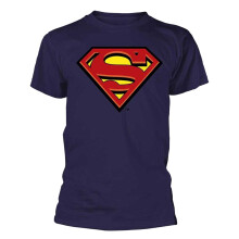 (XXL, Blue) Superman Unisex Adult Logo T-Shirt