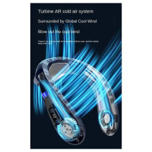 Ventilador de Aire Acondicionado Portátil para el Cuello, Ventilador de Refrigeración Recargable, Ventilador Sin Aspas, Ventilador Personal para