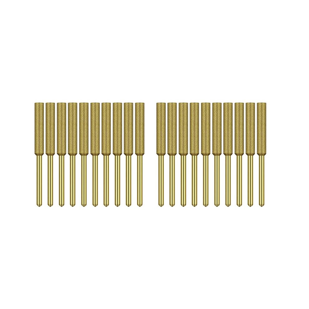 20 Pcs Electric Chainsaw Sharpener Stone Burr Grinding Stone File,Titanium Plated Diamond Sharpening Wheels (4.0Mm) 4711880139648
