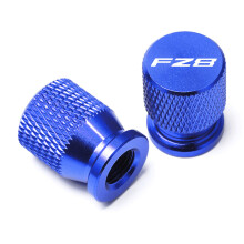 CNC Aluminium Reifen Ventil Luft Anschluss Abdeckung Kappe Motorrad ZubehöR für FZ8 FZ 8 FAZER Reifen Staubdichte Kappe Blau