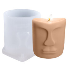 Candle Mold, Abstract Style Face Mold for Making Candles, Soap, Handmade Resin Art , Retro Style DIY Mold (No. 3)