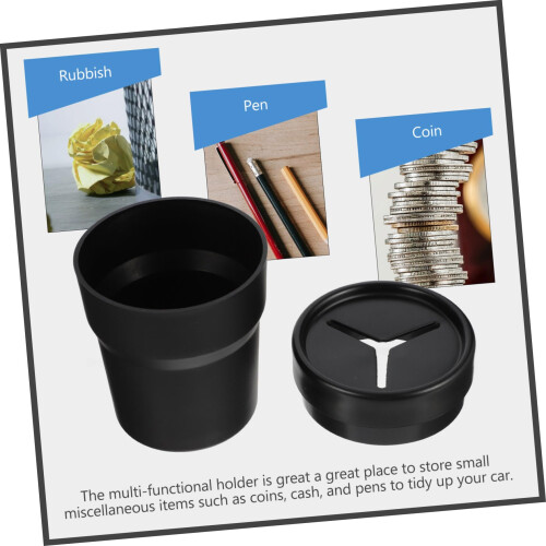 2pcs Car Trash Can with Lid, Compact Cup Holder Fit, OdorSealing, EasyClean Garbage Bin 2