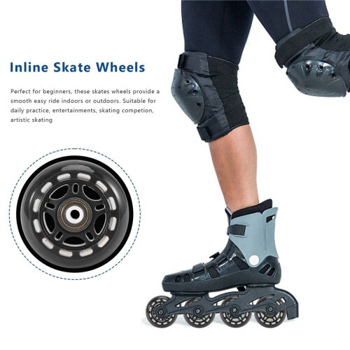 32 Pack Inline Skate Wheels Beginner's Roller Blades Replacement Wheel with Bearings Wheels 70mm