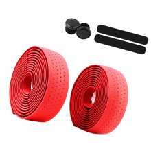 2 stuks fietsstuur anti-vibratie wrap fietsen stuurlint-Rood